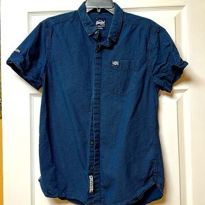 SuperDry shirt with buttons, navy blue, L